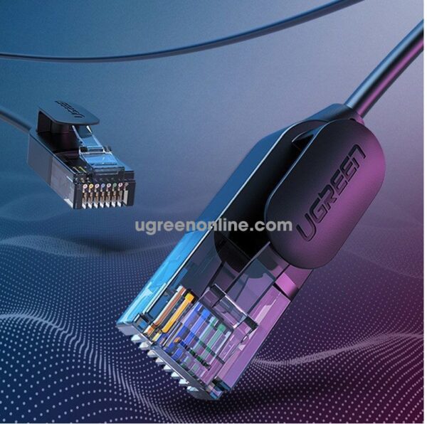 Ugreen Cat 6A UTP Round&Ultra Slim Ethernet Cable Pure Copper 10.0m - Image 4