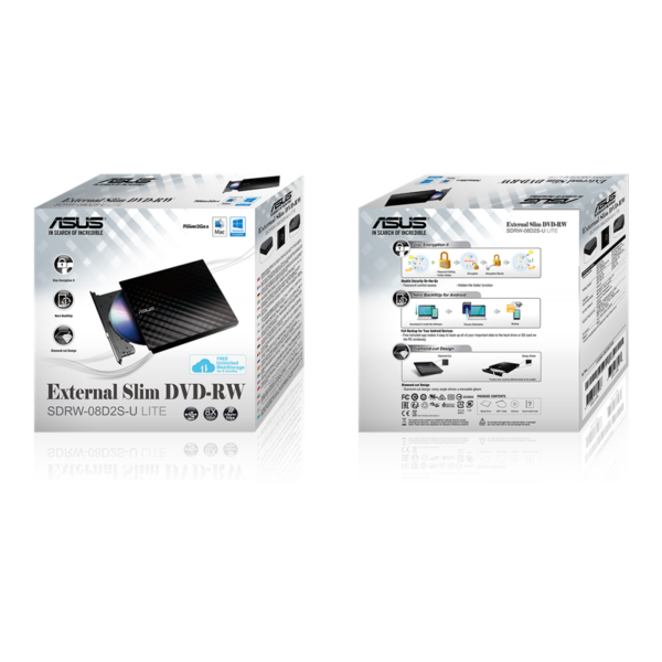 Asus 8X Drive Slim DVD-RW - Image 3