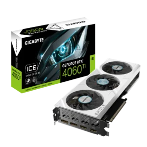 GIGABYTE RTX 4060 TI 8GB EAGLE ICE OC WHITE GV-N406TEAGLEOC ICE-