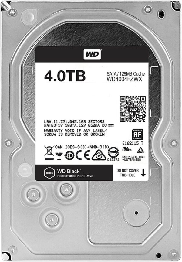 WESTERN DIGITAL 4TB Black WD4004FZWX-00GBGB0 7200RPM 2W10005
