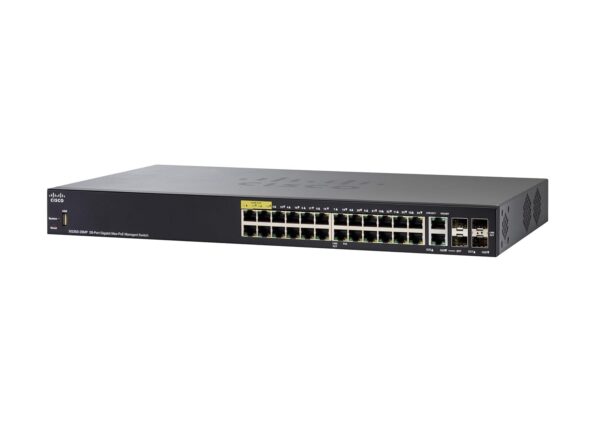 Cisco SG350-28MP Managed Switch | 28 Gigabit Ethernet Ports  2 SFP Slots