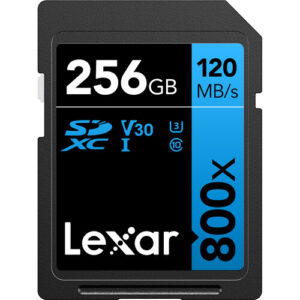 LEXAR Performance 800x 256GB SDXC R95/W45 MB/s (BLUE Series)