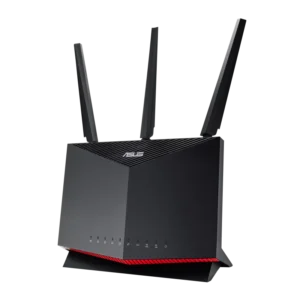 ASUS RT-AX86S AX5700 Dual Band WiFi 6 Gaming Router, PS5 compatible, Mobile Game Mode, Lifetime Free Internet Security, Mesh WiFi support, 2.5G Port*, Gaming Port, Adaptive QoS, Port Forwarding, Black