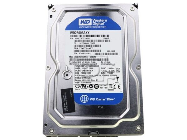 Western Digital Blue 250GB 7200 RPM 3.5" Internal HDD