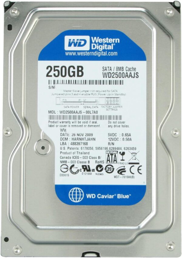 Western Digital WD2500AAJS 250GB SATA Hard Drive Blue