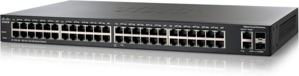 Cisco SF200-48 Switch 48 10/100 Ports, SLM248GTNASmart Switch, 2 Combo Mini-GBIC Ports,