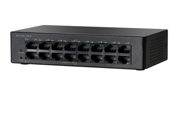Cisco SF110D-16HP Unmanaged Switch | 16 Ports 10/100
