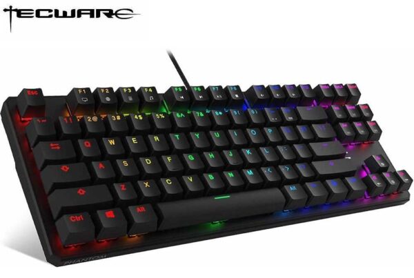 Tecware Veil 87 Wired Mechanical Keyboard (Barebones Kit), Smokey Black