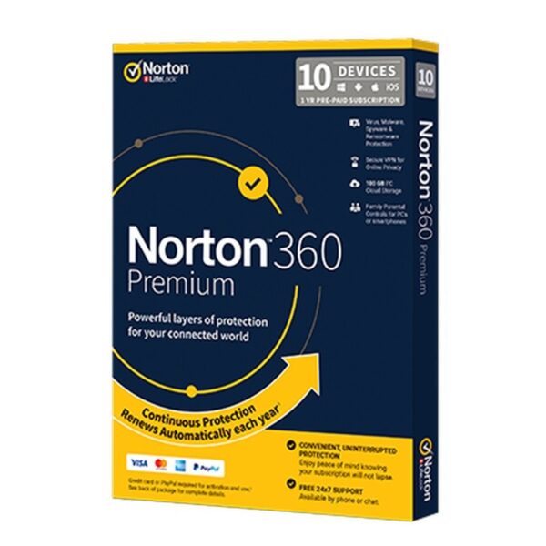 Norton 360 Premium 100Gb Ap 1 User 10 Devices 12 Months  21392202