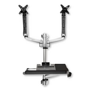 Startech WALLSTSI2 Wall-mounted Sit-stand Desk with Independent Monitor and Key