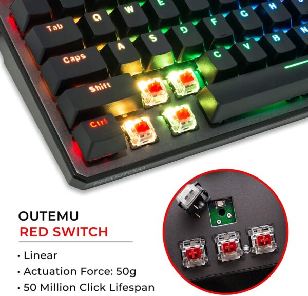 Tecware Phantom 104 - Outemu Red Switch (2020 Edition) - Image 2
