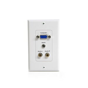 Startech  VGAPLATERCA  VGA Wall Plate Insert with Audio and RCA
