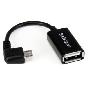 Startech UUSBOTGRA Right Angle Micro USB to USB OTG Host Adapter M/F