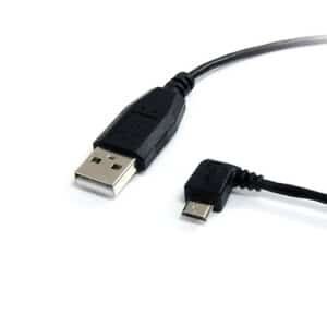 Startech 3 ft Micro USB Cable - A to Left Angle Micro B