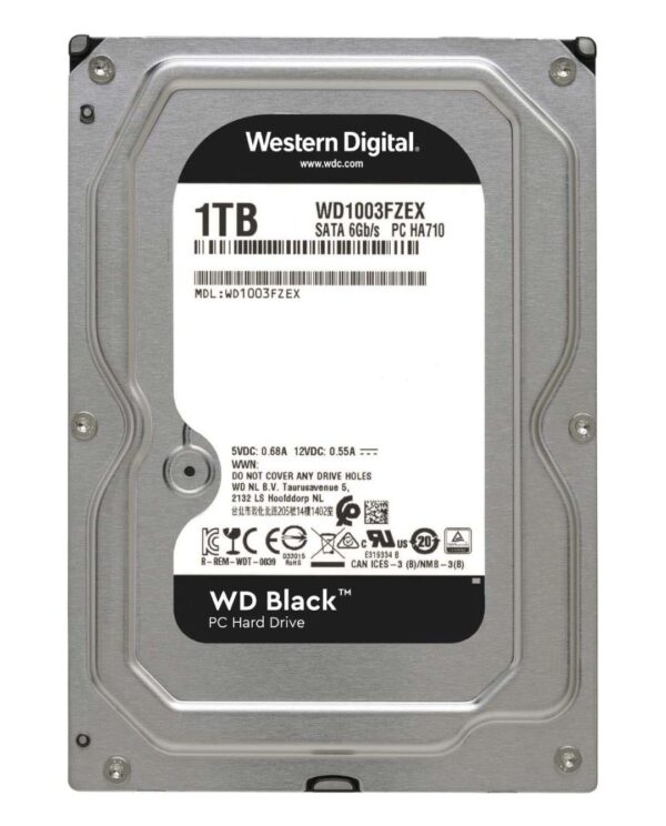 WD INT. HDD 3.5" 1TB SATA 64M CACHE (BLACK) - Image 2