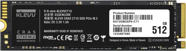 KLEVV C710 Gen3 M.2 NVME SSD 2050MB/s - 512GB