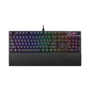 ASUS ROG Strix Scope II Gaming Keyboard Multi-functional Control, 3-Level Angle Adjustment, Wrist Re