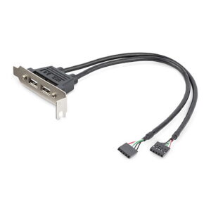 Startech USBPLATELP 2 Port USB A Female Low Profile Slot Plate Adapter