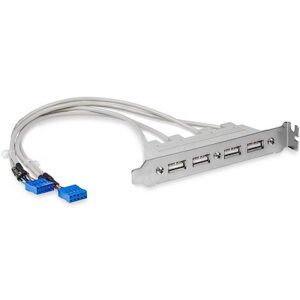 Startech USBPLATE4 4 Port USB A Female Slot Plate Adapter