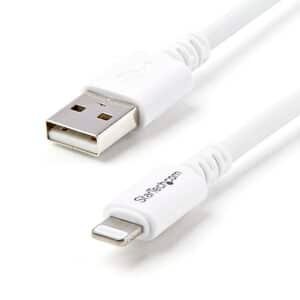 Startech USBLT3MW 3m 10ft Long White Apple Lightning to USB Cable
