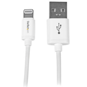 Startech USBLT30CMW 0.3m 11in Short White Apple Lightning to USB Cable