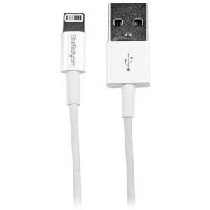 Startech USBLT1MW 1m 3ft White Apple 8-pin Lightning to USB Cable