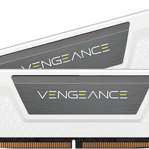Corsair Vengeance DDR5 64GB (2x32GB) 5200MHz C40 Intel Optimized Desktop Memory (Onboard Voltage Regulation, Custom XMP 3.0 Profiles, Compact Form-Factor, Solid Aluminum Heatspreader) White