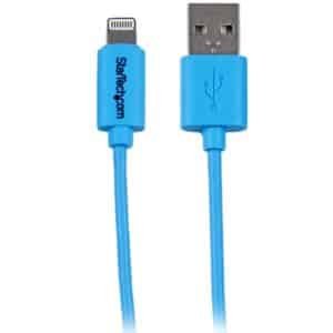 Startech USBLT1MBL 1m Blue Lightning to USB Cable iPhone iPod iPad