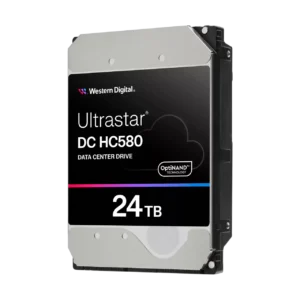 WD Ultrastar 24TB DC HC580 WUH722424ALE6L1 3.5" 6Gb/s-7200RPM SATA Buffer: 5