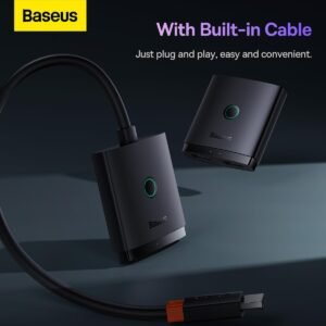 BASEUS CAHUB-BC0G Baseus 4K Hdmi Splitter Bi-Direction 2.0 Hdmi Switch 1X2 & 2X1 Adapter 2 In 1 Out Converter Hdmi Switch