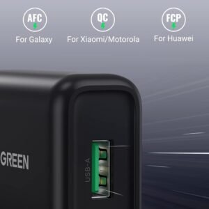 UGREEN CD122-70165 Ugreen 70165 18W UK Plug QC3.0 black Fast Charging