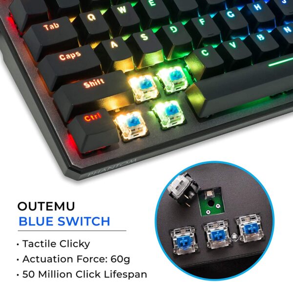 Tecware Phantom 104 - Outemu Blue Switch (2020 Edition) - Image 2