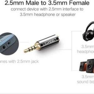UGREEN 20501 2.5MM MALE TO 3.5MM FEMALE ADAPTER