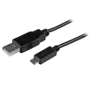 Startech USBAUB15CMBK 15cm 6in Phone Charge Cable USB to Thin Micro USB