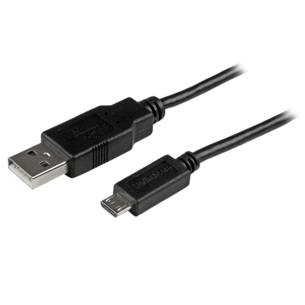 Startech USBAUB15CMBK 15cm 6in Phone Charge Cable USB to Thin Micro USB
