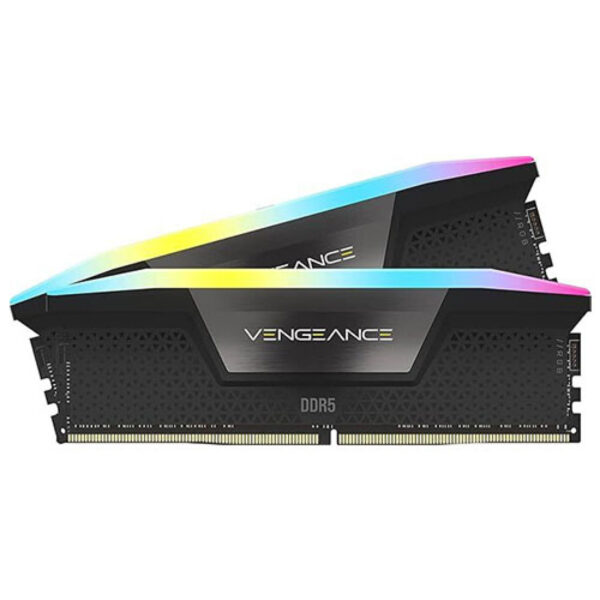 CORSAIR VENGEANCE RGB 64GB (2x32GB) DDR5 DRAM 6000MHz Black CMH64GX5M2B6000Z40