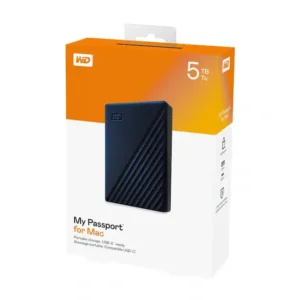 Western Digital WDBA2F0050BBL-WESN My Passport for Mac- 5TB (Blue) USB-C