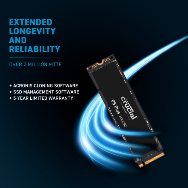 Crucial® P5 Plus 500GB 3D NAND NVMe PCIe® M.2 SSD - Image 3