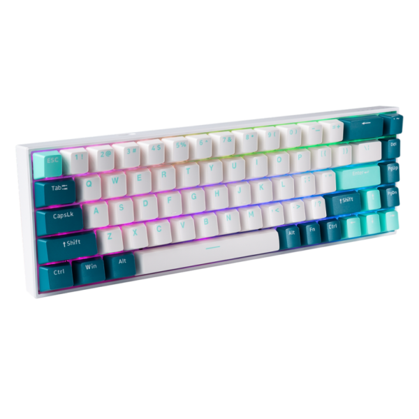 Tecware B68 + White Wireless Mechanical Keyboard, Gateron Yellow - Image 2