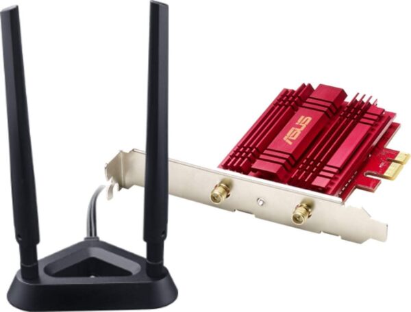 Asus AC1300 Dual-band Wireless-High Power Design for Longer WiFi Range  Interface: PCI-E Adapter Dat