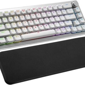 COOLER MASTER CK-721-SKTL1-US Cooler Master CK721 (Blue Switch Clicky) 65% Hybrid Wireless Mechanical Keyboard – Silver White CK-7