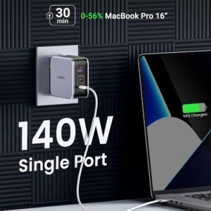 UGREEN CD289-90322 UGREEN 140W USB C CHARGER 3PORT GAN 3.1 WITH 2M USB C TO C CABLE
