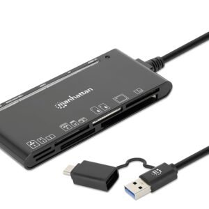 Manhattan Computer Products Multi-Card Reader/Writer Hi-Speed USB, Slim, 79-in-1