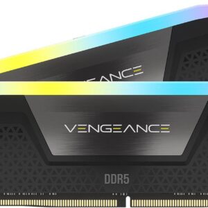 Corsair Vengeance RGB DDR5 32GB (2x16GB) 5600MHz C36 AMD Optimized Desktop Memory (Dynamic Ten-Zone RGB Lighting, Onboard Voltage Regulation, AMD? Expo Compatibility, Tight Response Times) Cool Gray
