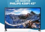 PHILIPS MONITOR 43" 438P1 IPS UHD 4K LED VGA HDMI 2.0 x 2 DP 1.2 x 2