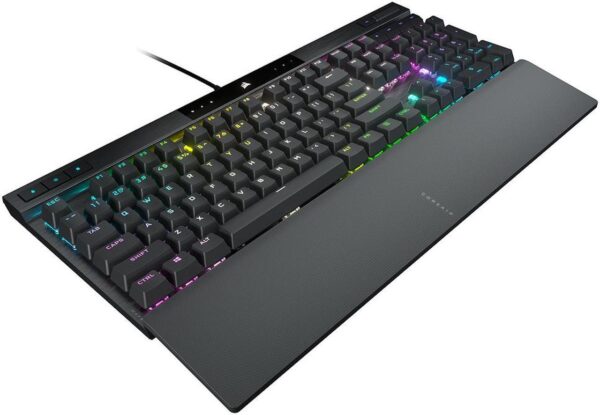 Corsair K70 PRO RGB Optical-Mechanical Gaming Keyboard - OPX Linear Switches, PBT Double-Shot Keycaps, 8,000Hz Hyper-Polling, Magnetic Soft-Touch Palm Rest - NA Layout, QWERTY - Black - Image 2