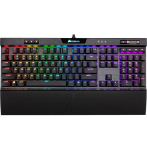 CORSAIR K70 RGB MK.2 RAPIDFIRE Low Profile - Backlit RGB LED - USB Passthrough & Media Controls - Fa