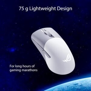 ASUS 90MP02V0-BMUA10 ASUS ROG KERIS WL AIMPOINT Wireless Gaming Mouse - Moonlight White