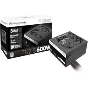 EVGA W1 80+ White 600W PSU, All black