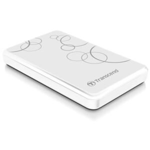 Transcend TS2TSJ25A3W – 2 TB StoreJet 25A3 Portable External HDD (White)